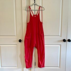 Free People Hot Shot Onesie in Cherry Crush.